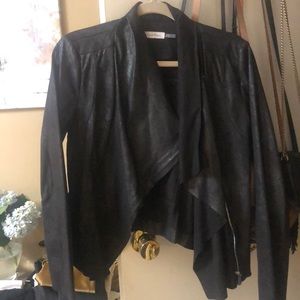 Calvin Klein leather/ suede coat